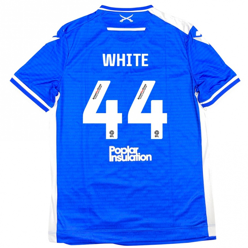 Kids Football Charlie White #44 Blue White Home Jersey 2024/25 T-Shirt Canada