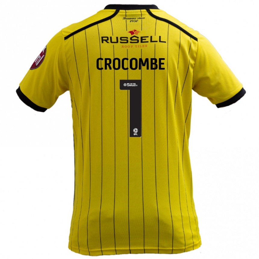 Kids Football Max Crocombe #1 Yellow Home Jersey 2024/25 T-Shirt Canada