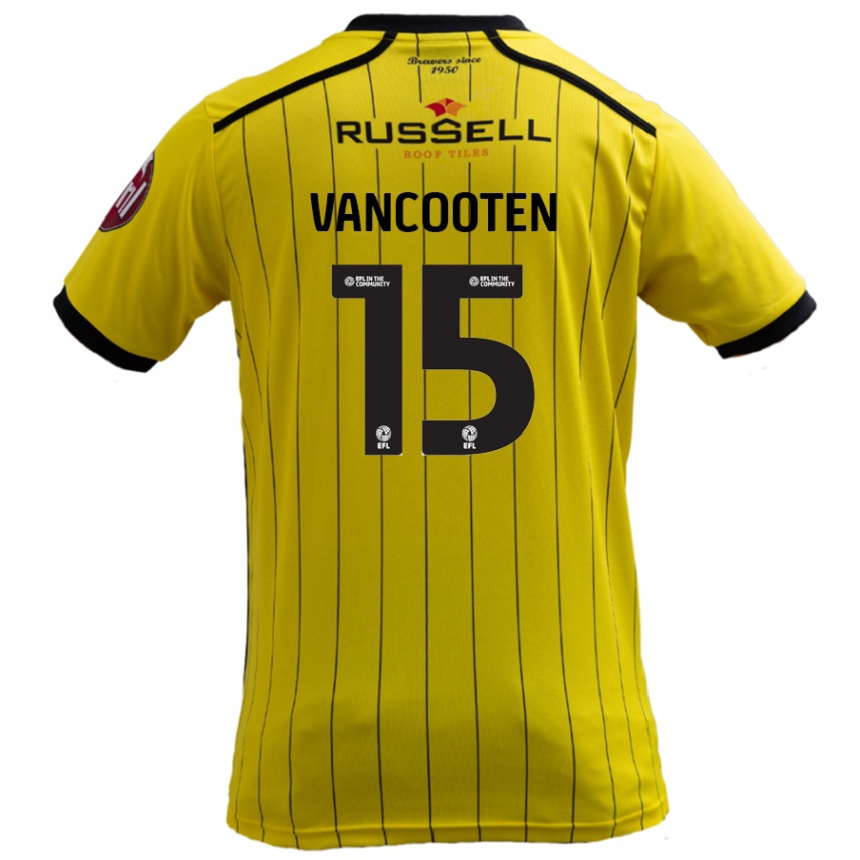 Kids Football Terence Vancooten #15 Yellow Home Jersey 2024/25 T-Shirt Canada