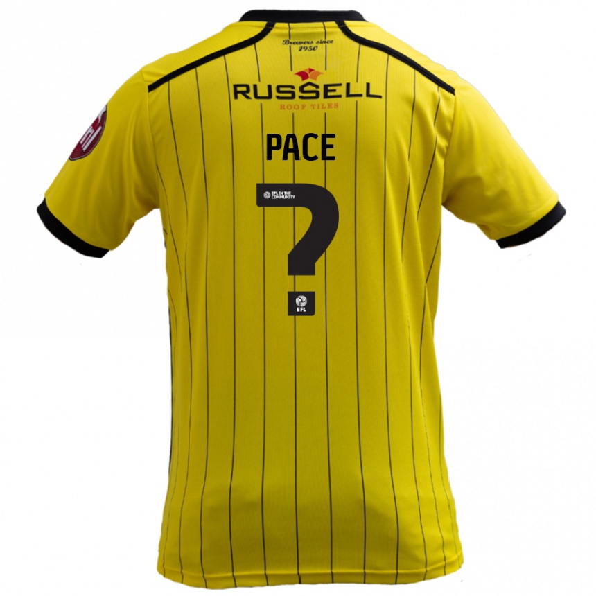 Kids Football Connor Pace #0 Yellow Home Jersey 2024/25 T-Shirt Canada