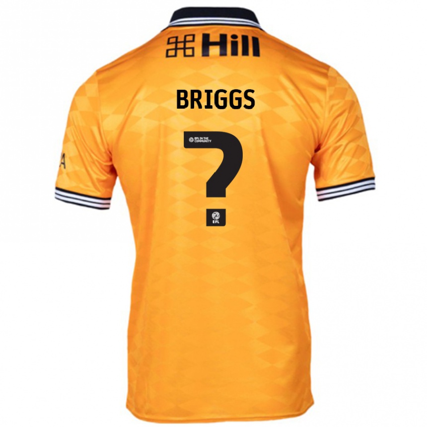 Kids Football Jj Briggs #0 Orange Home Jersey 2024/25 T-Shirt Canada