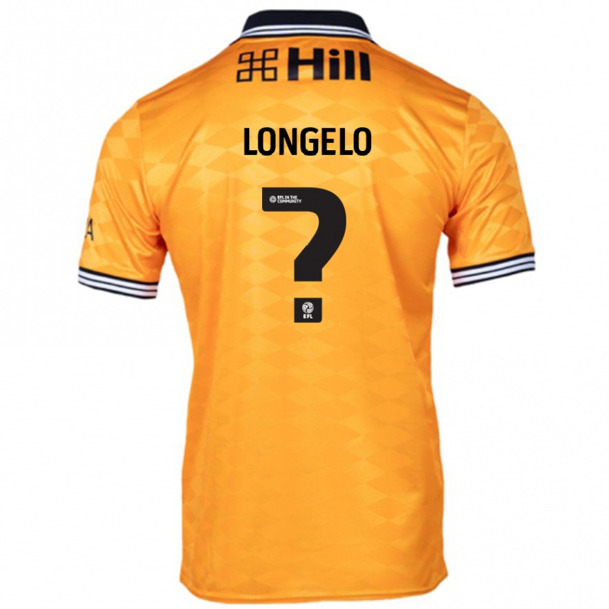 Kids Football Emmanuel Longelo #0 Orange Home Jersey 2024/25 T-Shirt Canada