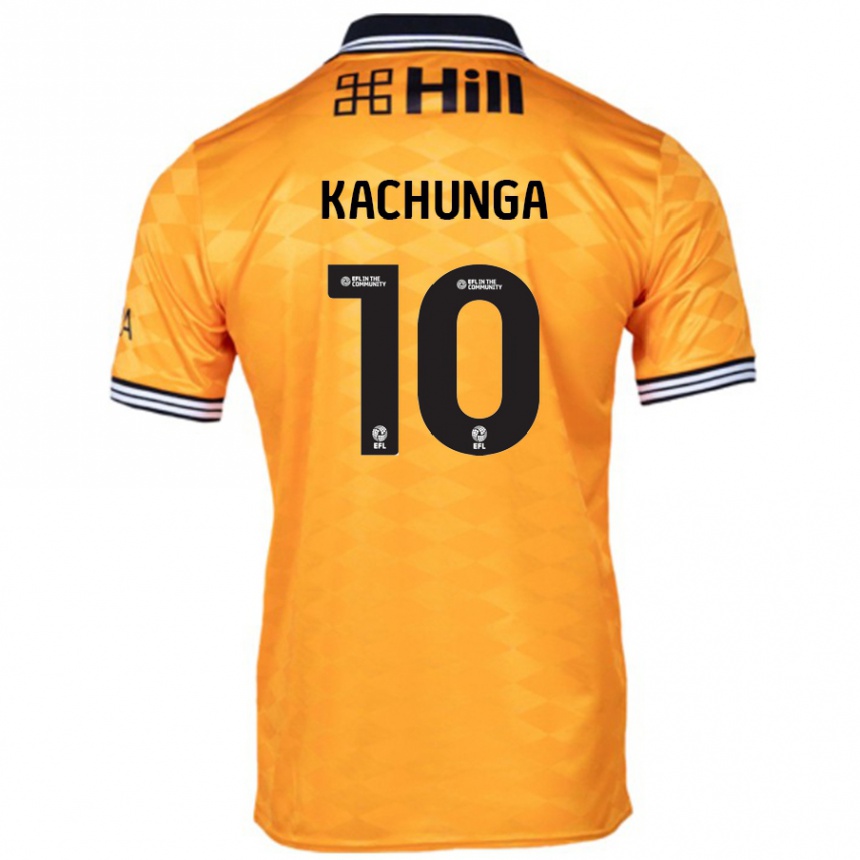 Kids Football Elias Kachunga #10 Orange Home Jersey 2024/25 T-Shirt Canada