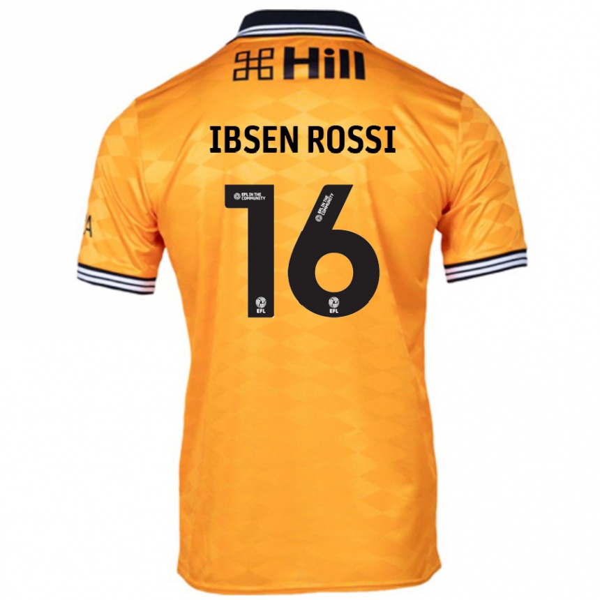 Kids Football Zeno Ibsen Rossi #16 Orange Home Jersey 2024/25 T-Shirt Canada