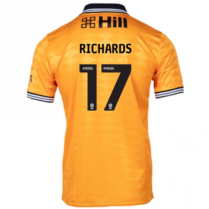 Kids Football Taylor Richards #17 Orange Home Jersey 2024/25 T-Shirt Canada