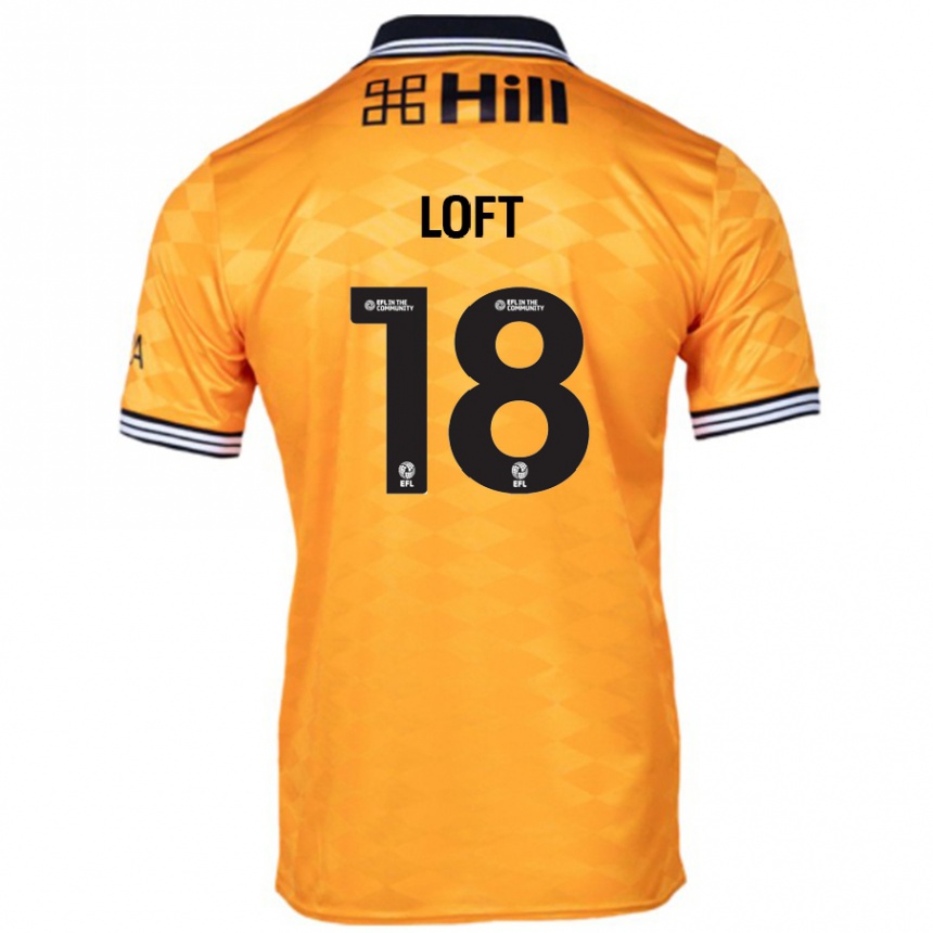 Kids Football Ryan Loft #18 Orange Home Jersey 2024/25 T-Shirt Canada