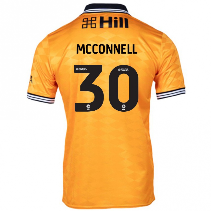 Kids Football Glenn Mcconnell #30 Orange Home Jersey 2024/25 T-Shirt Canada