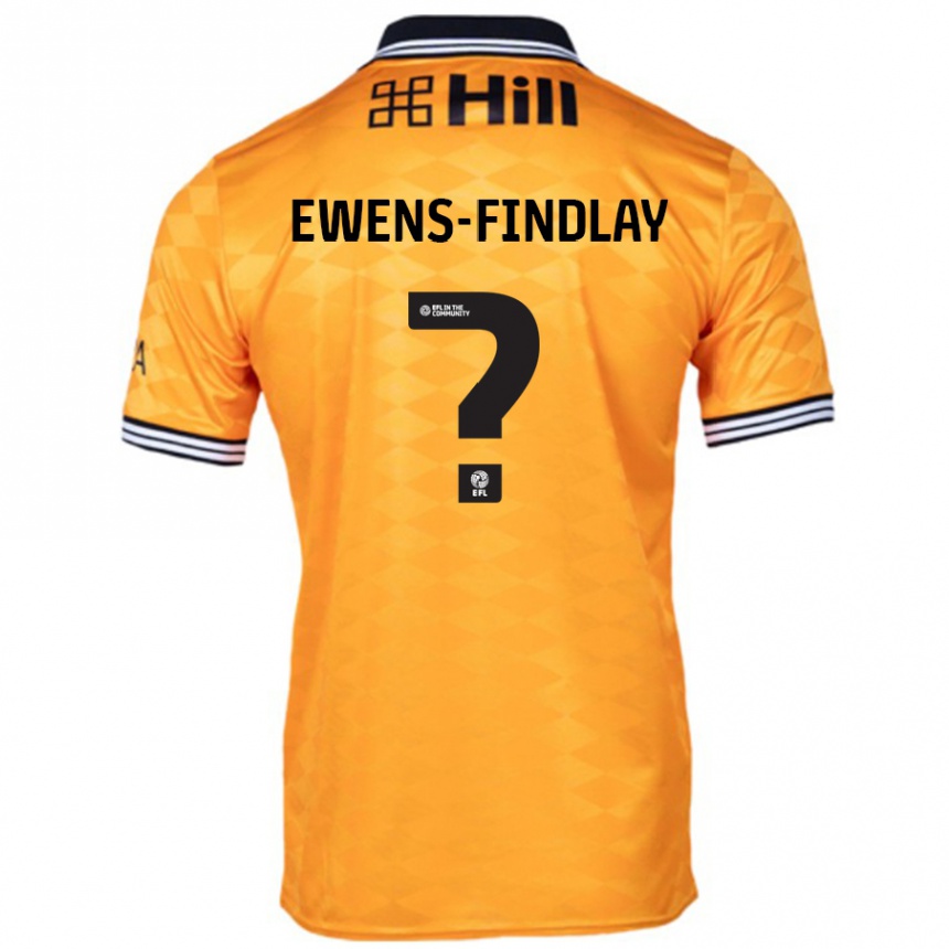 Kids Football Ty Ewens-Findlay #0 Orange Home Jersey 2024/25 T-Shirt Canada