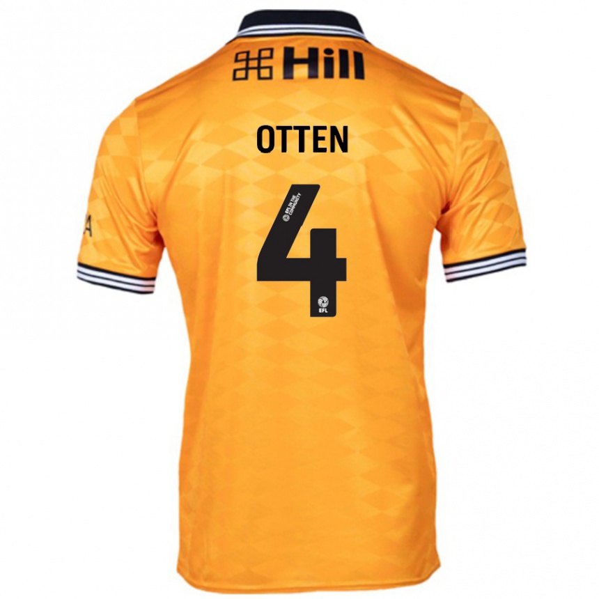 Kids Football Gisela Otten #4 Orange Home Jersey 2024/25 T-Shirt Canada