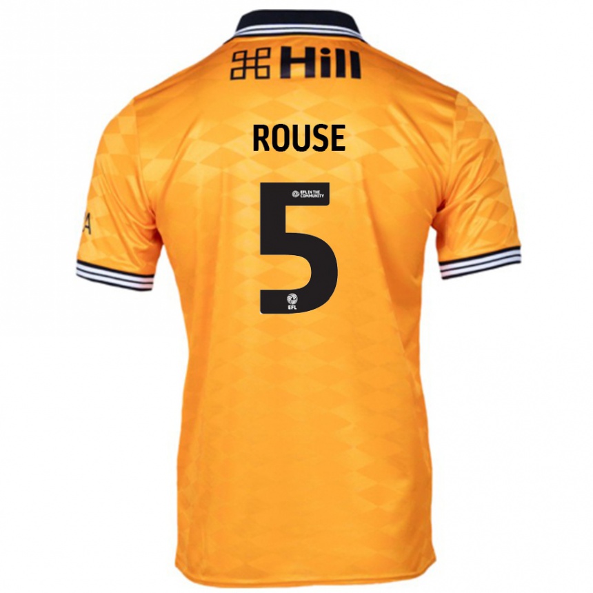 Kids Football Lauren Rouse #5 Orange Home Jersey 2024/25 T-Shirt Canada