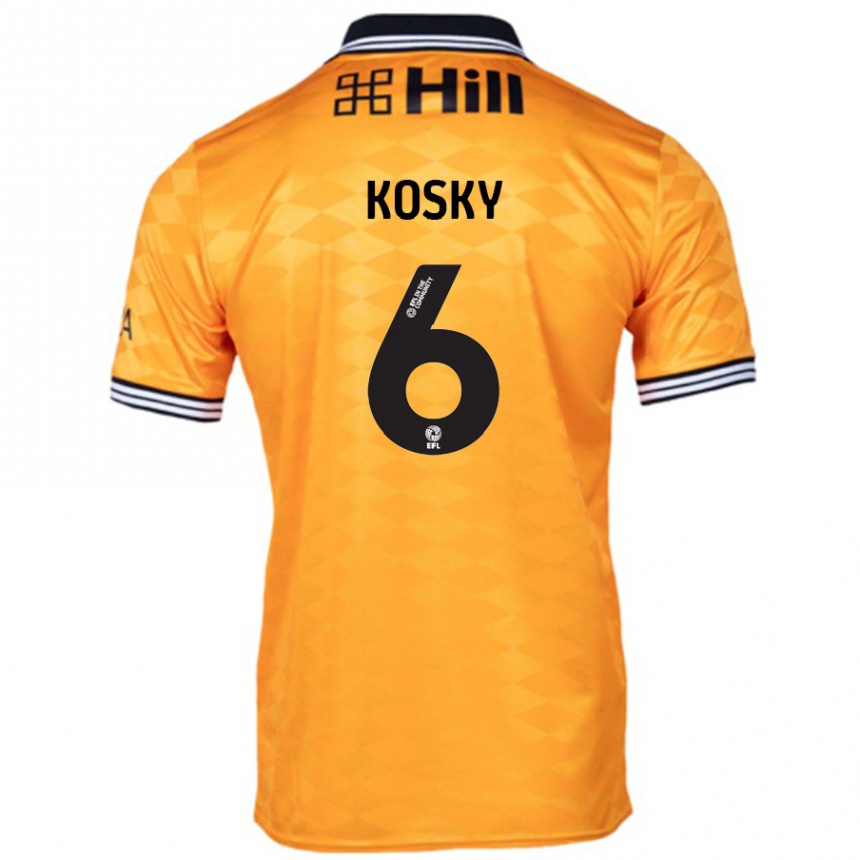 Kids Football Rachel Kosky #6 Orange Home Jersey 2024/25 T-Shirt Canada