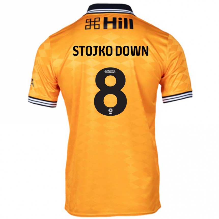 Kids Football Alysha Stojko-Down #8 Orange Home Jersey 2024/25 T-Shirt Canada