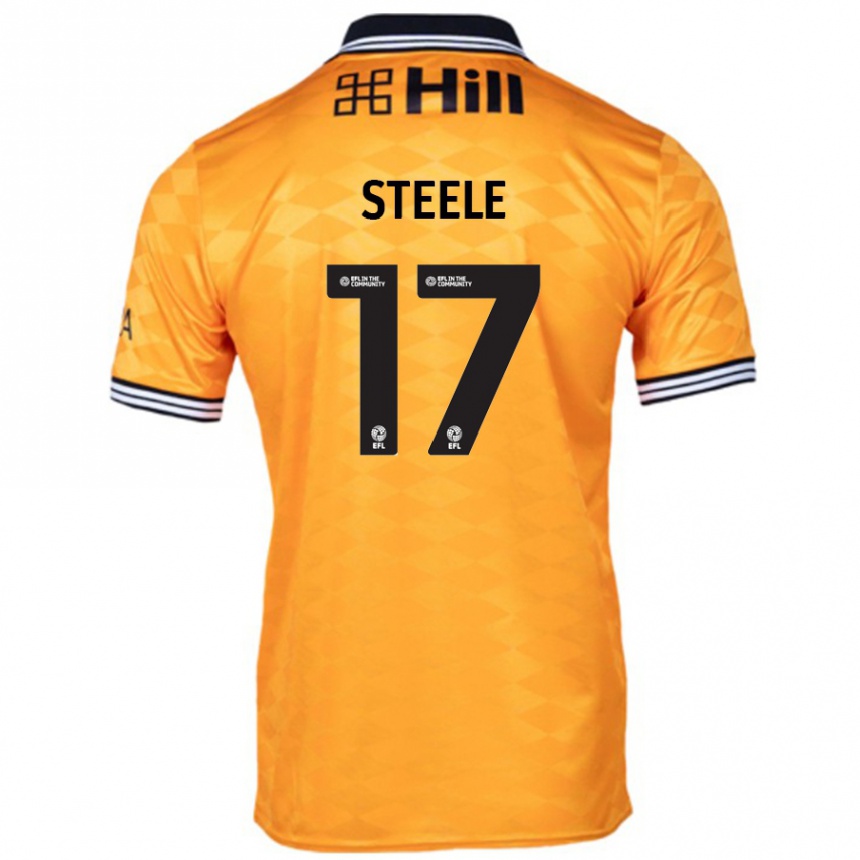 Kids Football Fran Steele #17 Orange Home Jersey 2024/25 T-Shirt Canada