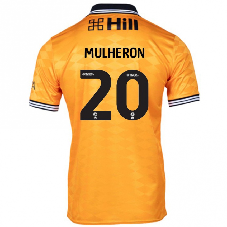 Kids Football Bronwyn Mulheron #20 Orange Home Jersey 2024/25 T-Shirt Canada