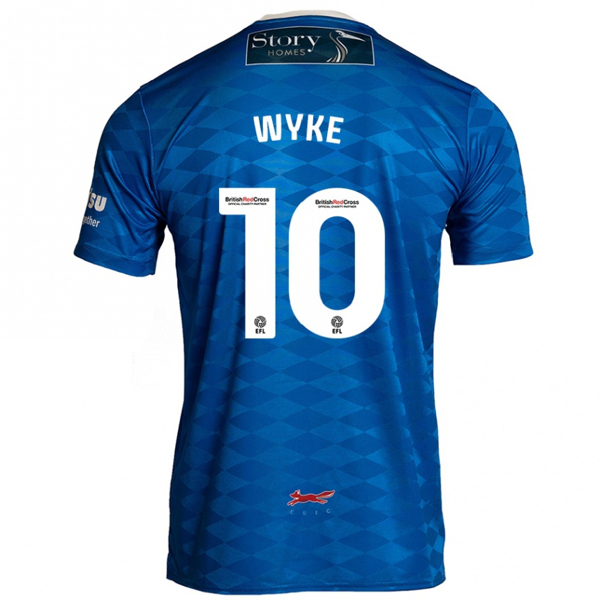 Kids Football Charlie Wyke #10 Blue Home Jersey 2024/25 T-Shirt Canada