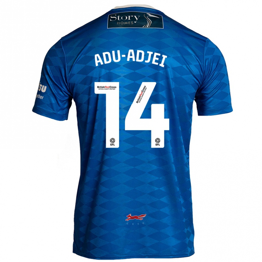 Kids Football Daniel Adu-Adjei #14 Blue Home Jersey 2024/25 T-Shirt Canada