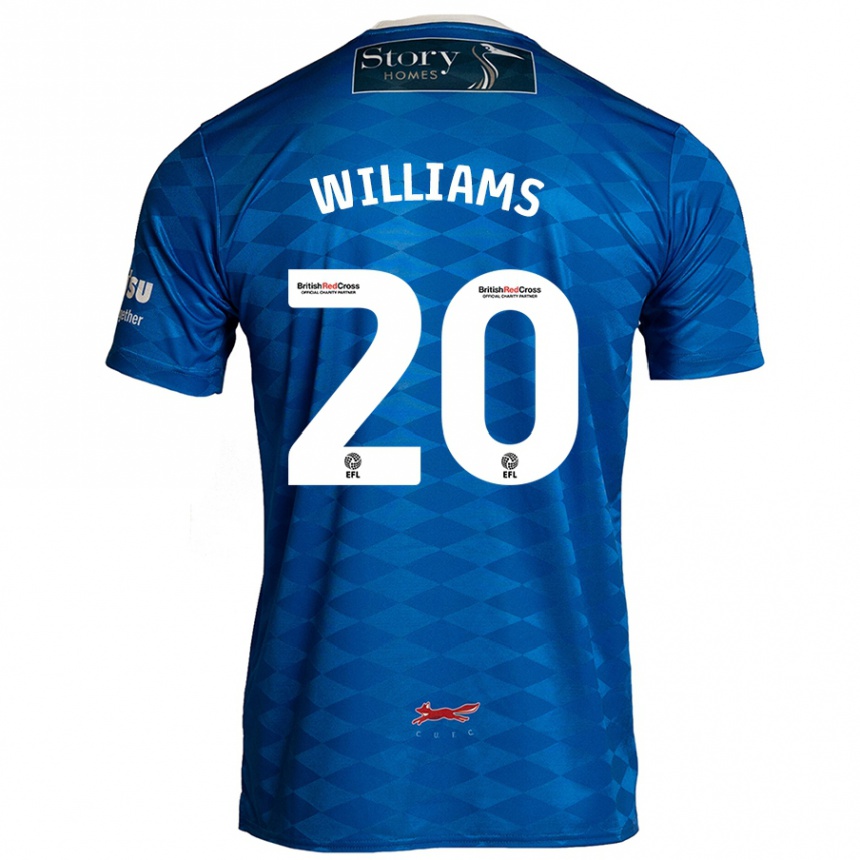 Kids Football Ben Williams #20 Blue Home Jersey 2024/25 T-Shirt Canada