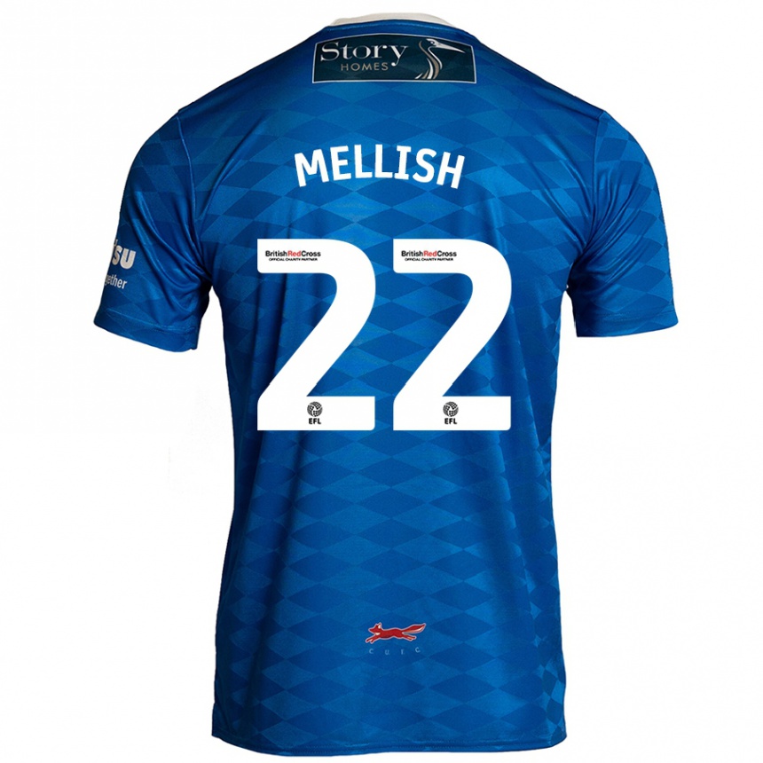 Kids Football Jon Mellish #22 Blue Home Jersey 2024/25 T-Shirt Canada