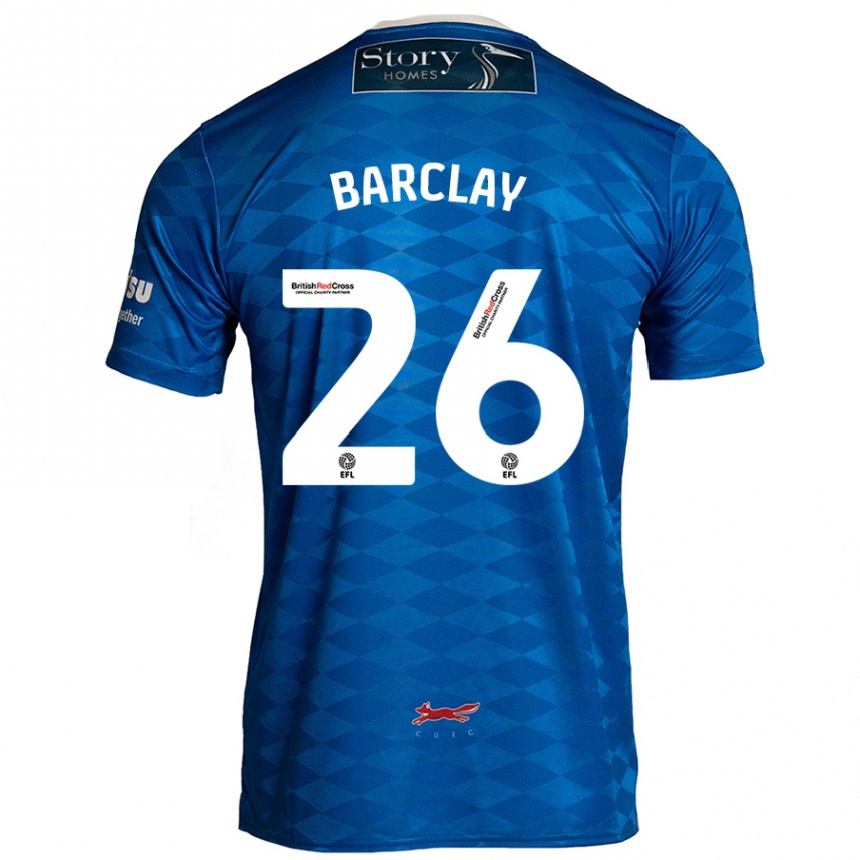 Kids Football Ben Barclay #26 Blue Home Jersey 2024/25 T-Shirt Canada