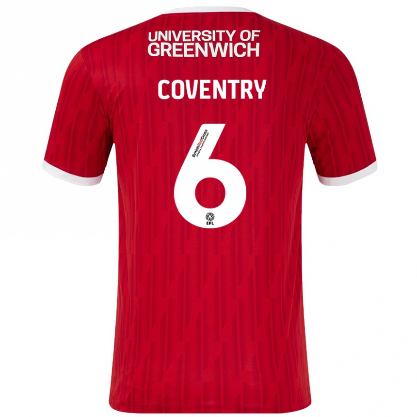 Kids Football Conor Coventry #6 Red White Home Jersey 2024/25 T-Shirt Canada