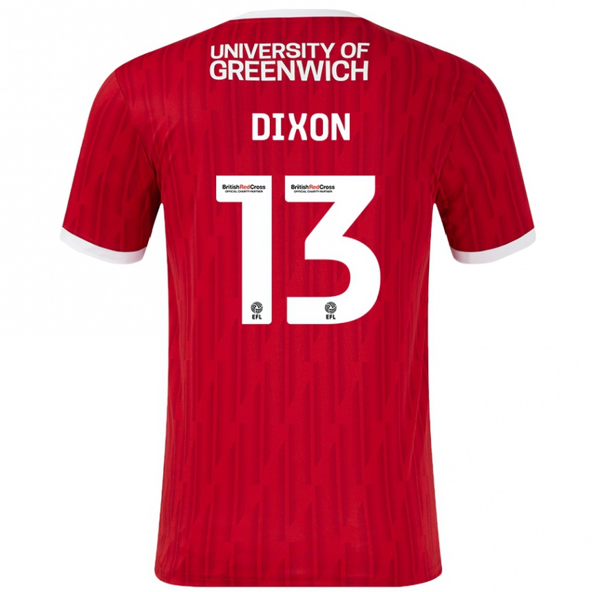 Kids Football Kaheim Dixon #13 Red White Home Jersey 2024/25 T-Shirt Canada