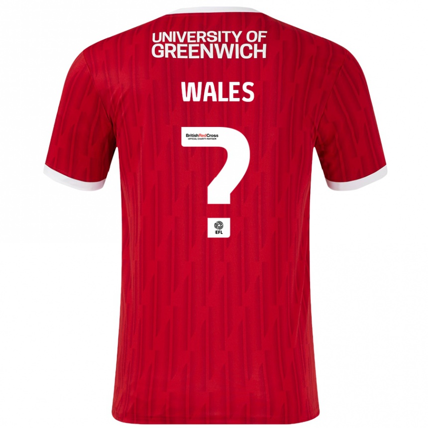 Kids Football Manu Wales #0 Red White Home Jersey 2024/25 T-Shirt Canada