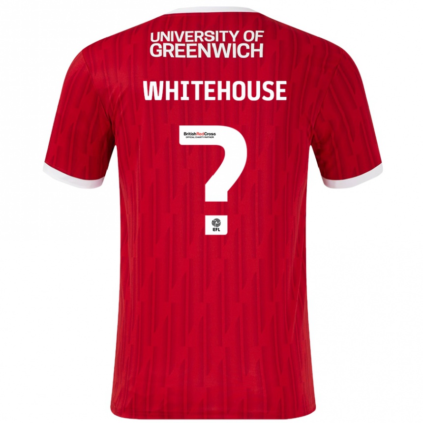 Kids Football Sophie Whitehouse #0 Red White Home Jersey 2024/25 T-Shirt Canada