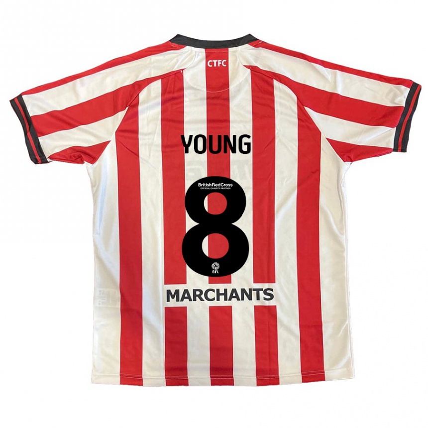 Enfant Football Maillot Luke Young #8 Rouge Blanc Tenues Domicile 2024/25 Canada