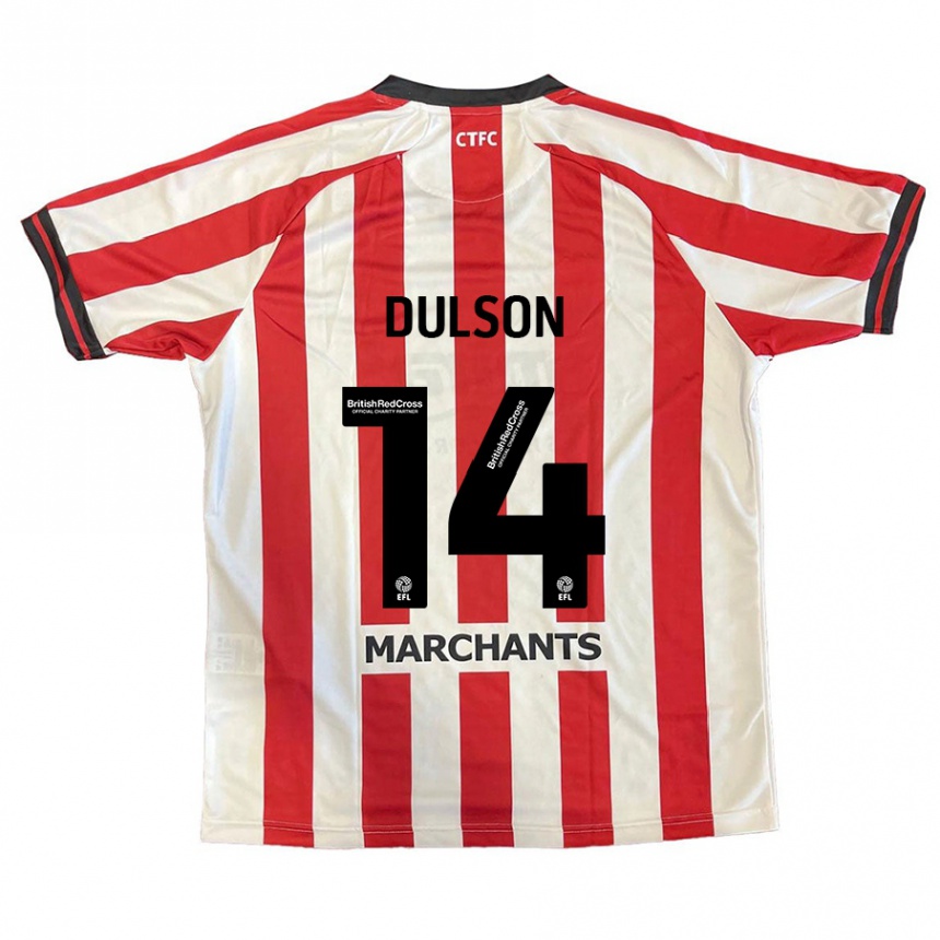 Enfant Football Maillot Liam Dulson #14 Rouge Blanc Tenues Domicile 2024/25 Canada