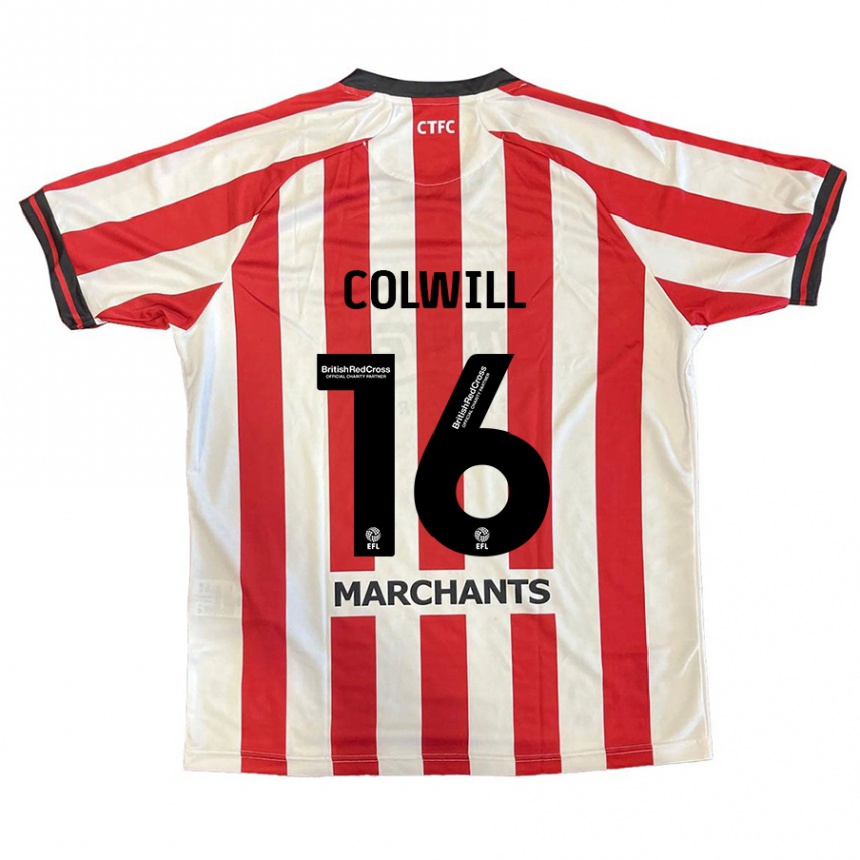 Enfant Football Maillot Joel Colwill #16 Rouge Blanc Tenues Domicile 2024/25 Canada