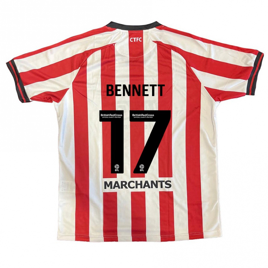 Enfant Football Maillot Scot Bennett #17 Rouge Blanc Tenues Domicile 2024/25 Canada