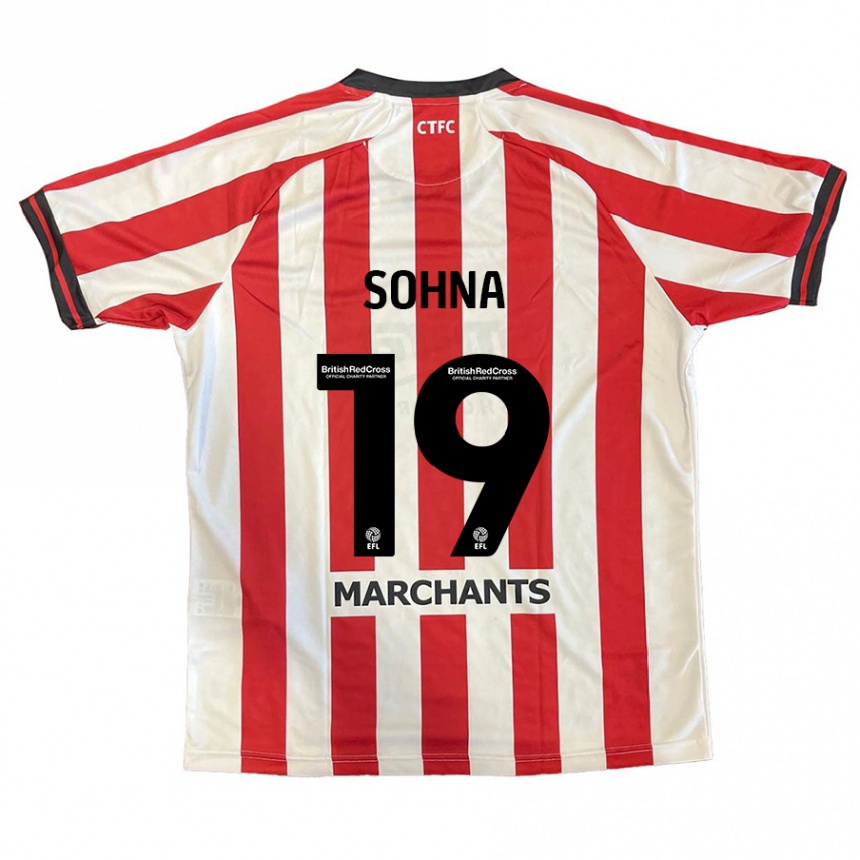 Enfant Football Maillot Harrison Sohna #19 Rouge Blanc Tenues Domicile 2024/25 Canada