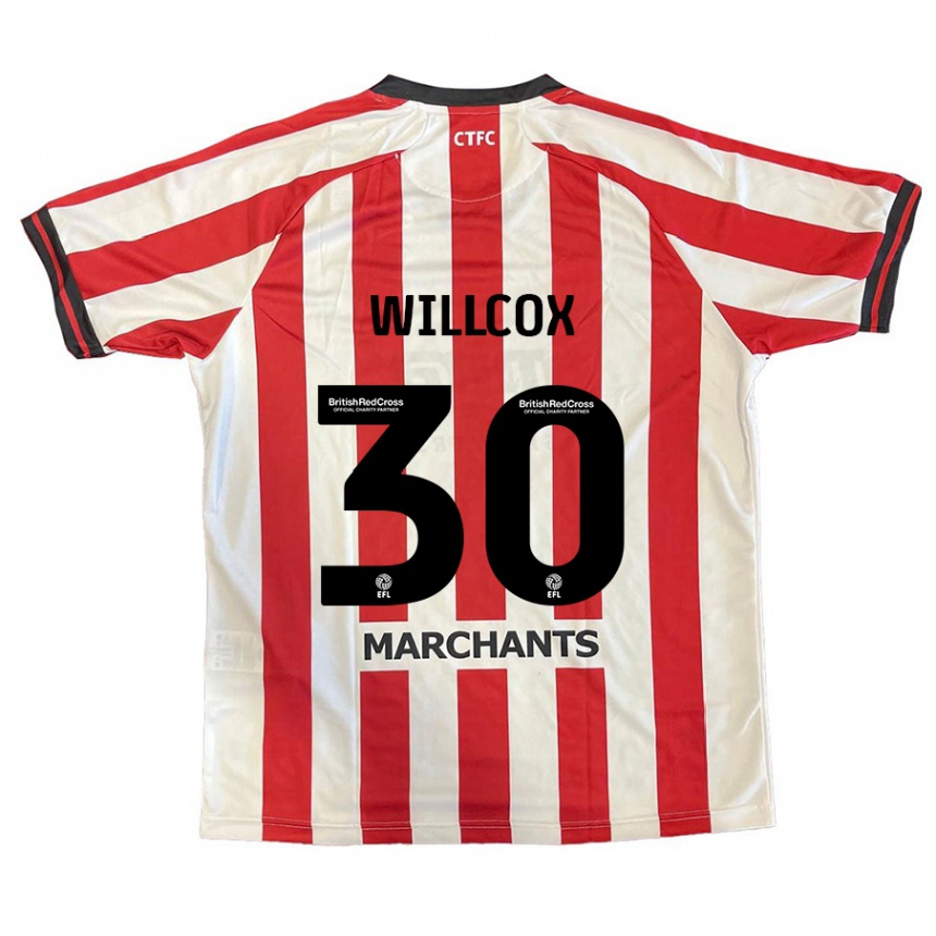 Enfant Football Maillot Freddy Willcox #30 Rouge Blanc Tenues Domicile 2024/25 Canada