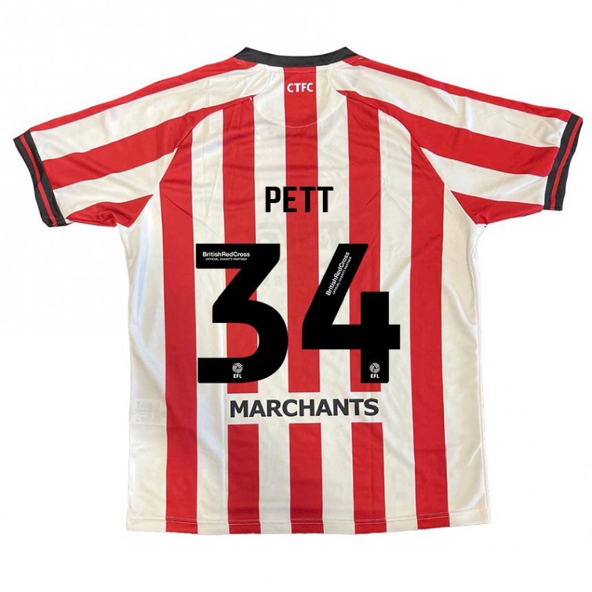 Enfant Football Maillot Tom Pett #34 Rouge Blanc Tenues Domicile 2024/25 Canada