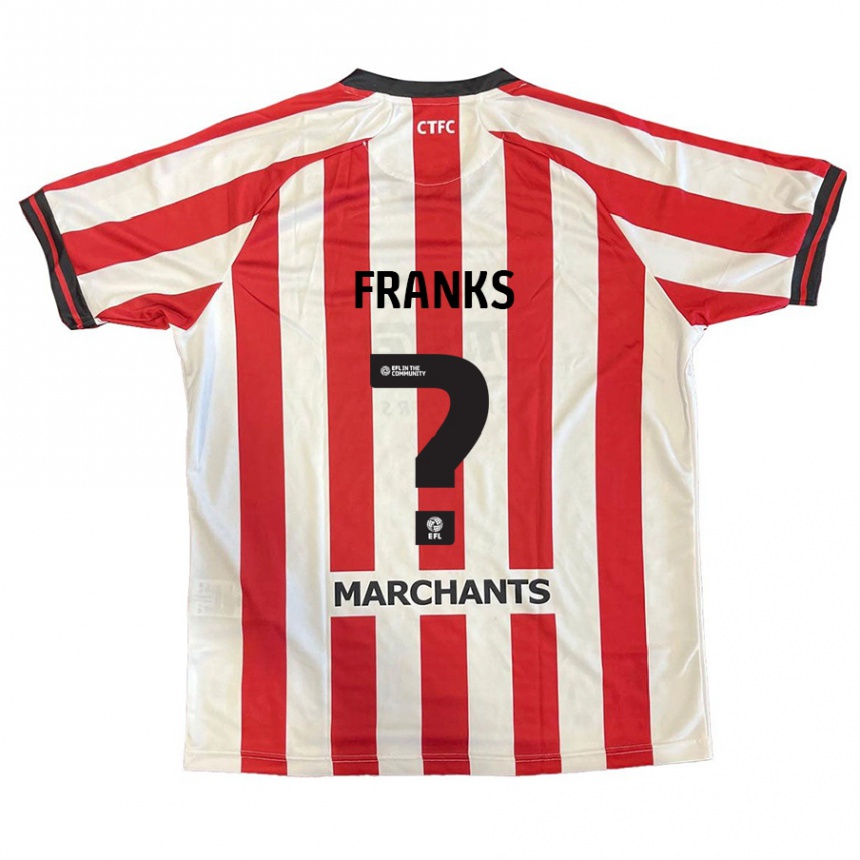 Enfant Football Maillot Jude Franks #0 Rouge Blanc Tenues Domicile 2024/25 Canada