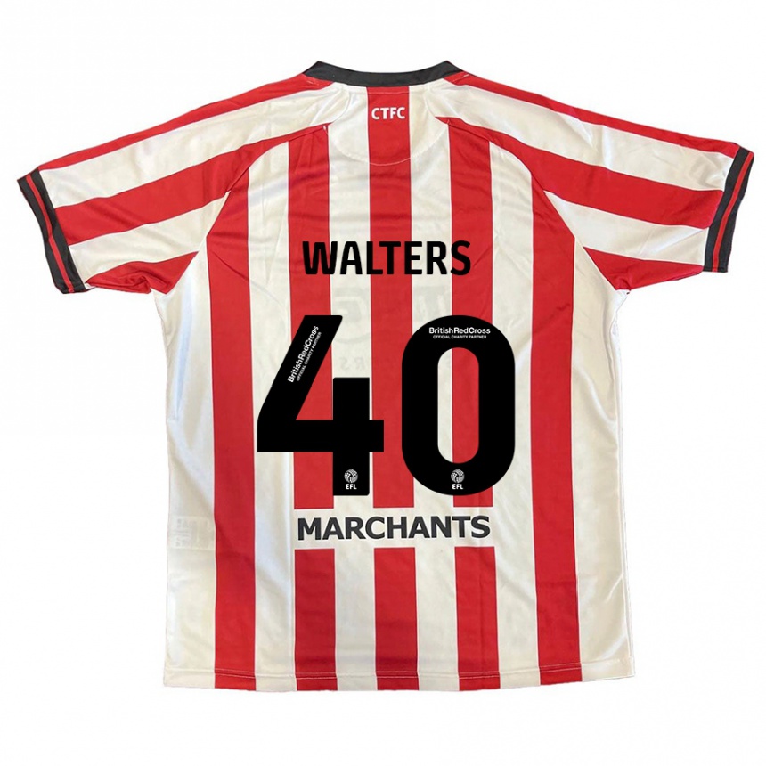 Enfant Football Maillot Cameron Walters #40 Rouge Blanc Tenues Domicile 2024/25 Canada