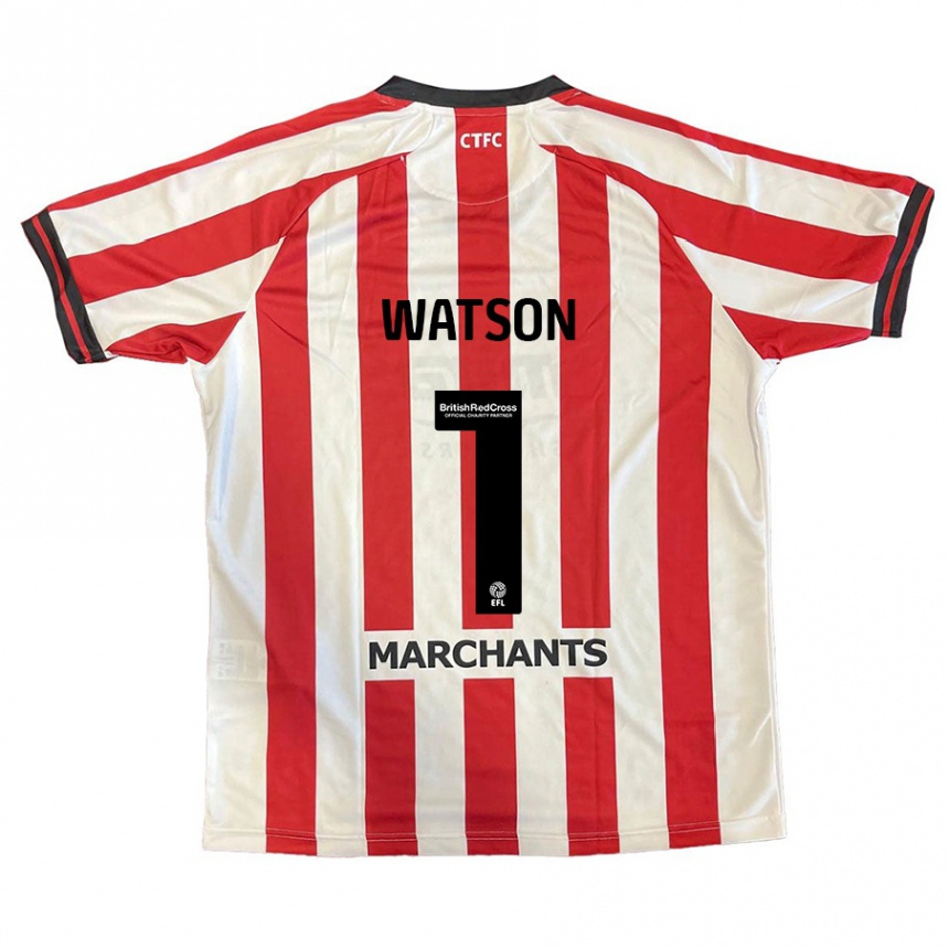 Enfant Football Maillot Aimee Watson #1 Rouge Blanc Tenues Domicile 2024/25 Canada