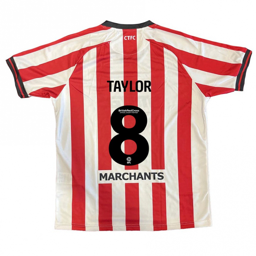 Enfant Football Maillot Charlie Taylor #8 Rouge Blanc Tenues Domicile 2024/25 Canada