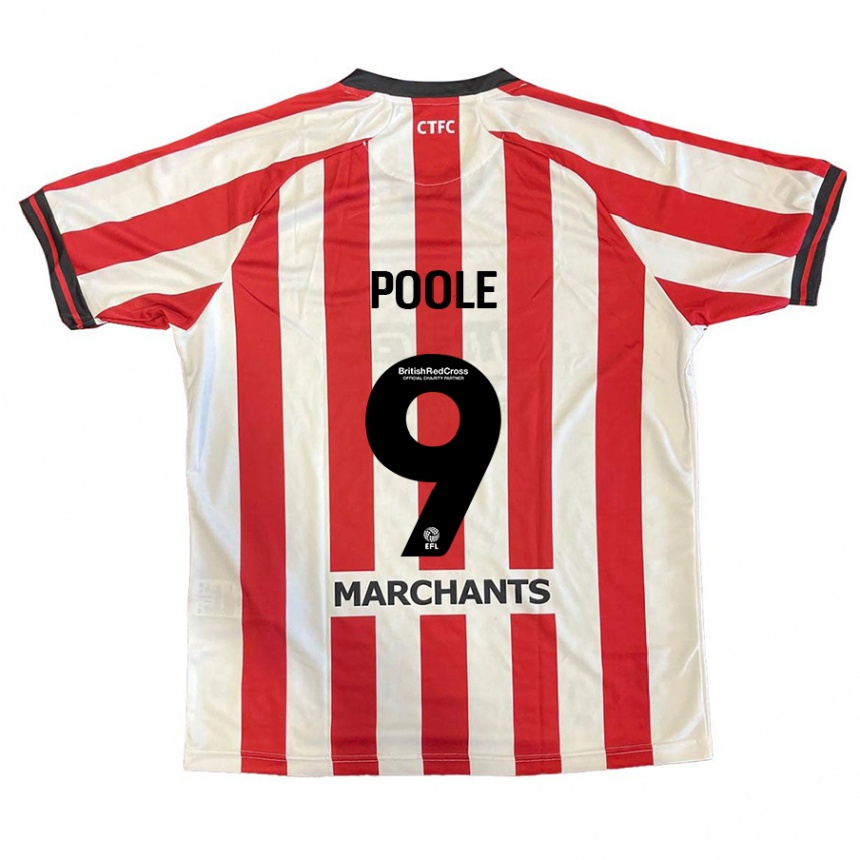 Enfant Football Maillot Phoebie Poole #9 Rouge Blanc Tenues Domicile 2024/25 Canada