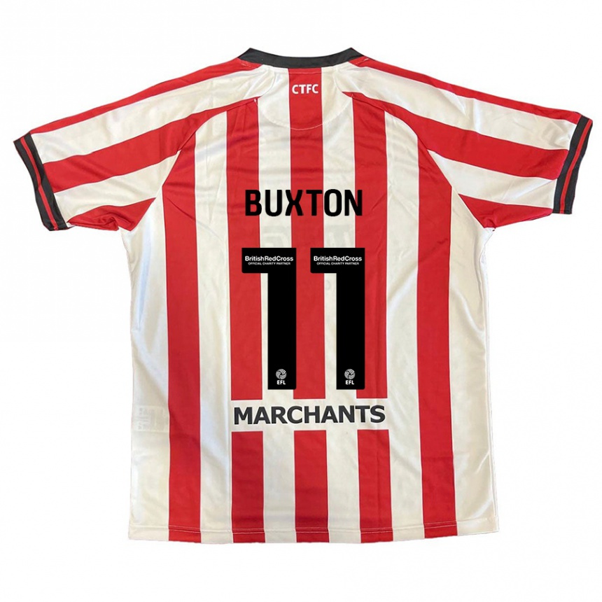 Enfant Football Maillot Charlotte Buxton #11 Rouge Blanc Tenues Domicile 2024/25 Canada