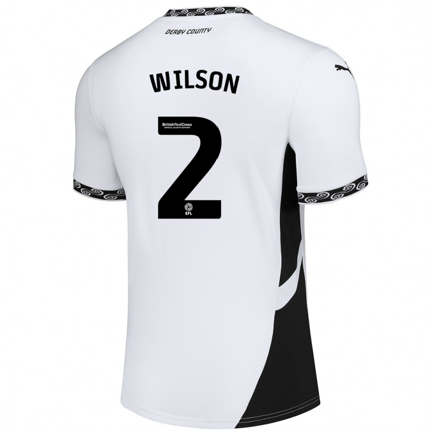 Enfant Football Maillot Kane Wilson #2 Blanc Noir Tenues Domicile 2024/25 Canada