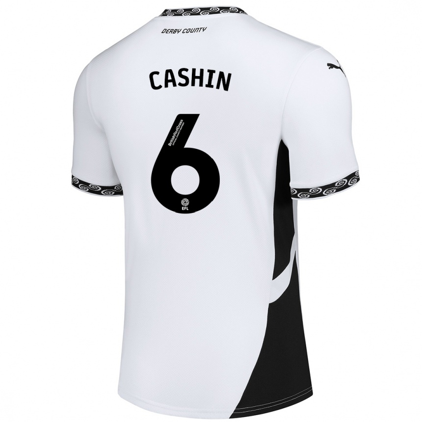 Enfant Football Maillot Eiran Cashin #6 Blanc Noir Tenues Domicile 2024/25 Canada