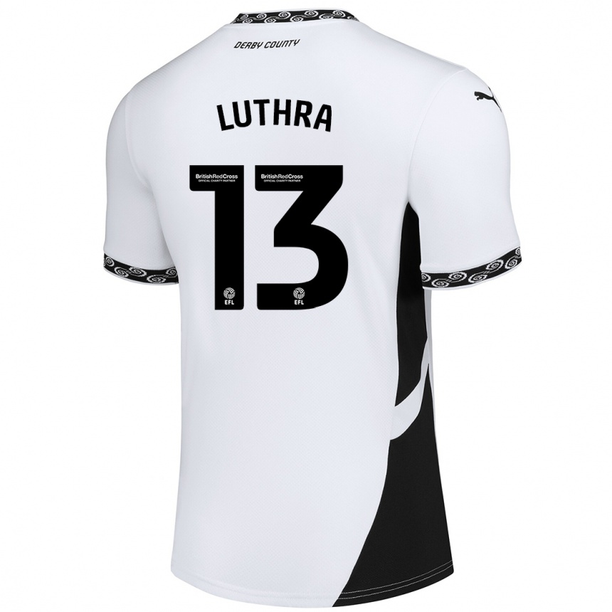 Enfant Football Maillot Rohan Luthra #13 Blanc Noir Tenues Domicile 2024/25 Canada