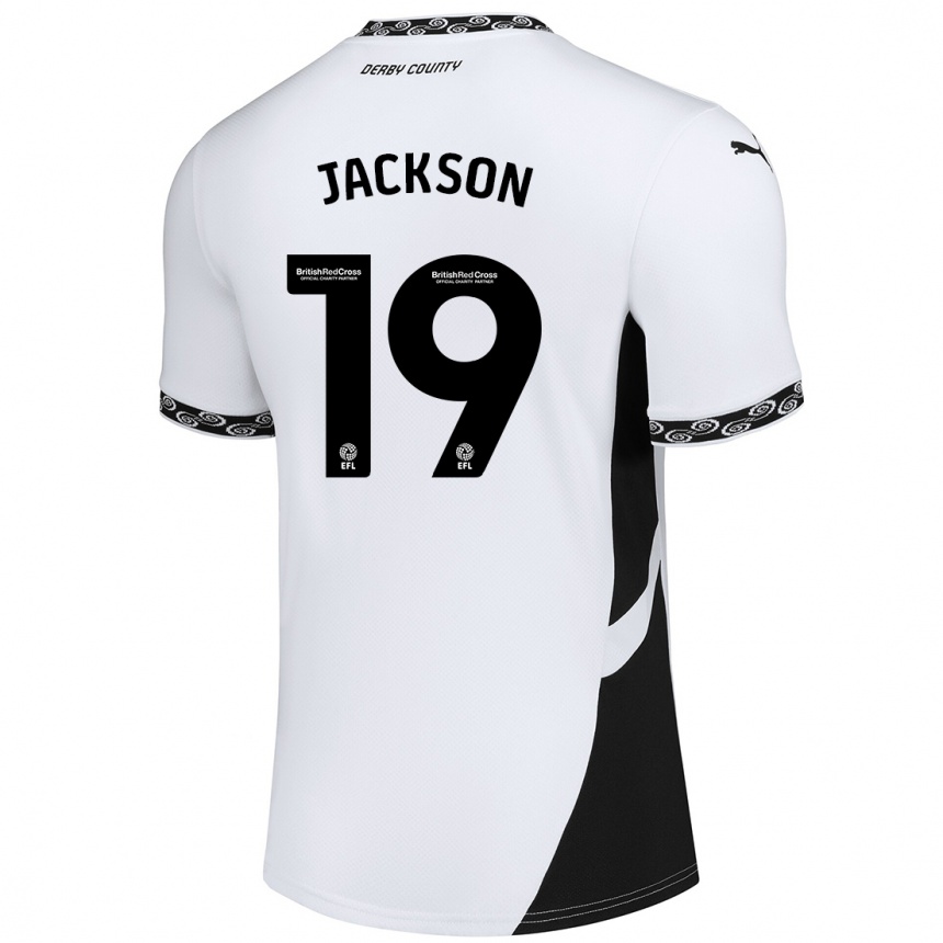 Enfant Football Maillot Kayden Jackson #19 Blanc Noir Tenues Domicile 2024/25 Canada