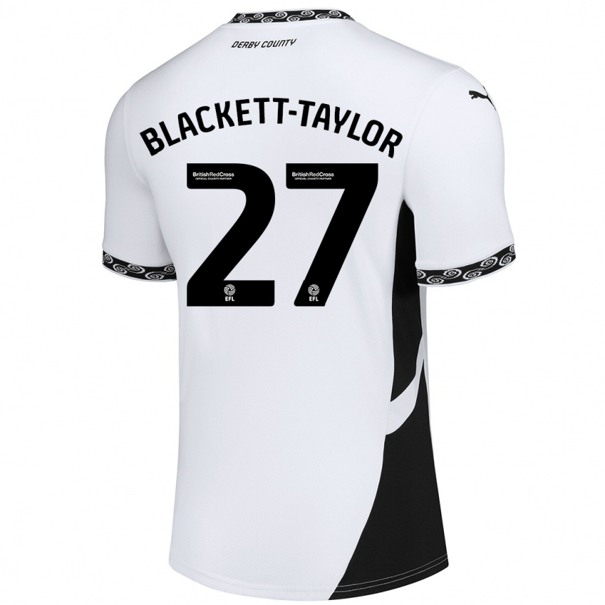 Enfant Football Maillot Corey Blackett-Taylor #27 Blanc Noir Tenues Domicile 2024/25 Canada