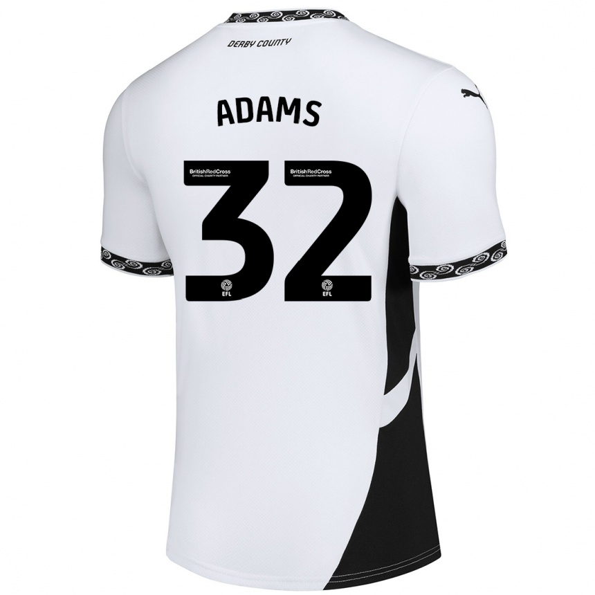 Enfant Football Maillot Ebou Adams #32 Blanc Noir Tenues Domicile 2024/25 Canada