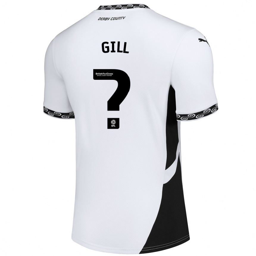 Enfant Football Maillot Tristan Gill #0 Blanc Noir Tenues Domicile 2024/25 Canada