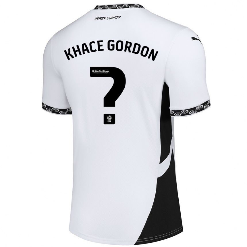 Enfant Football Maillot Khace Gordon #0 Blanc Noir Tenues Domicile 2024/25 Canada