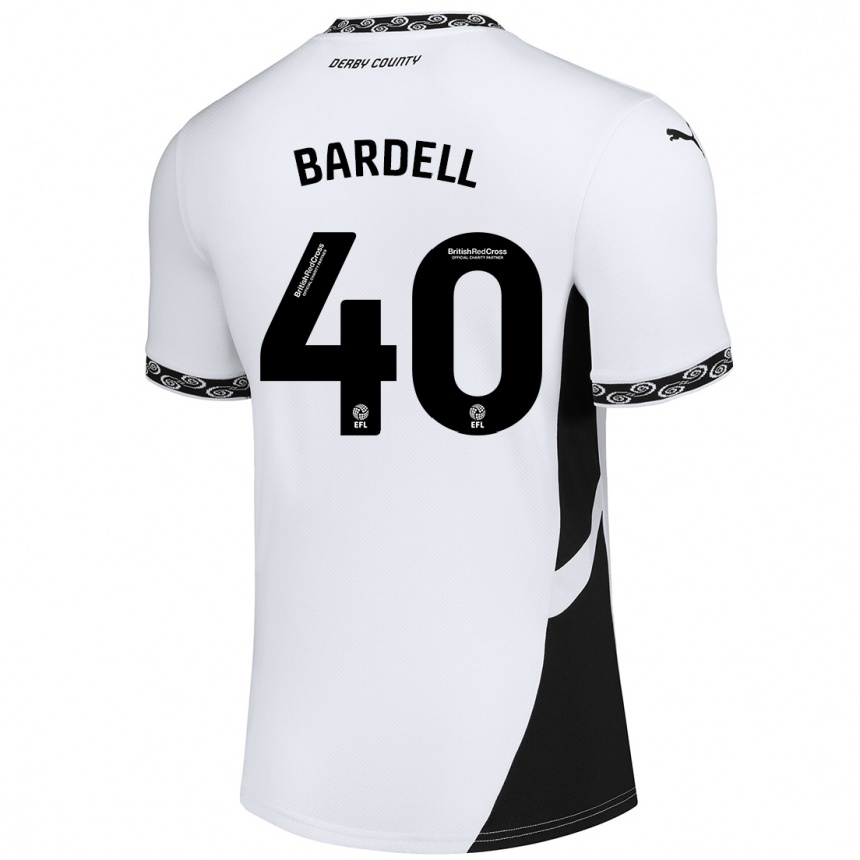 Enfant Football Maillot Max Bardell #40 Blanc Noir Tenues Domicile 2024/25 Canada