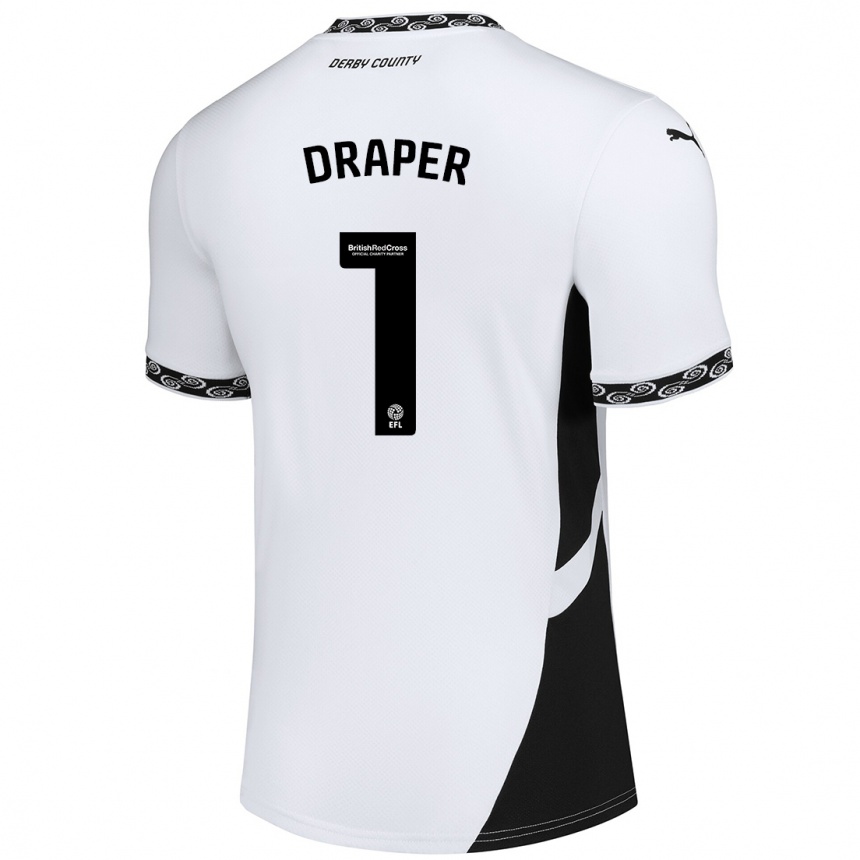 Enfant Football Maillot Anna Draper #1 Blanc Noir Tenues Domicile 2024/25 Canada